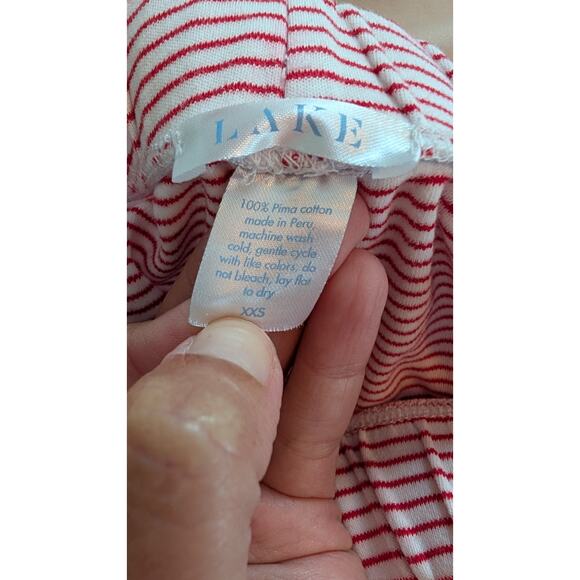 Lake Red and White Striped Cotton Pahana Pants - Picture 5 of 5